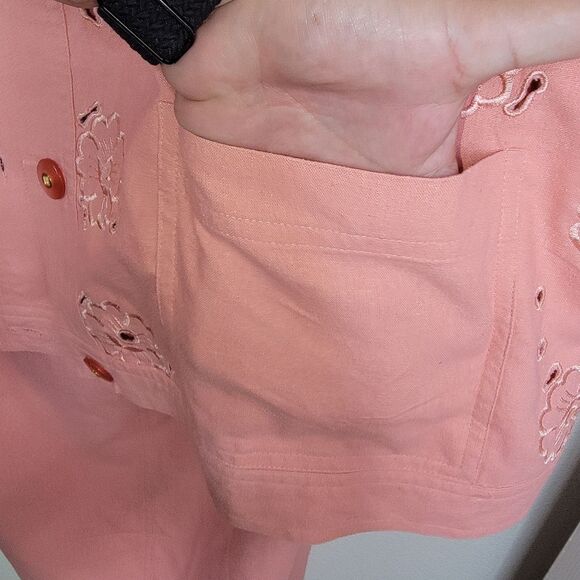 Cervelle Vintage 90s Silk 3 piece casual pants suit outfit size 2x - Picture 7 of 11